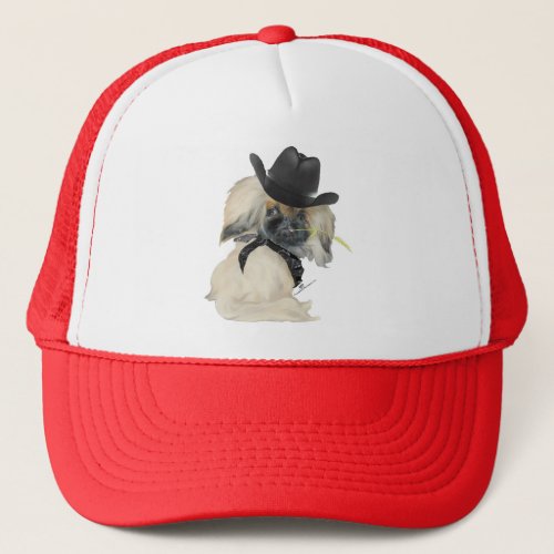 Cowpoke Peke Trucker Hat