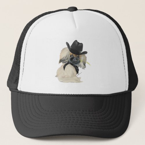 Cowpoke Peke Trucker Hat