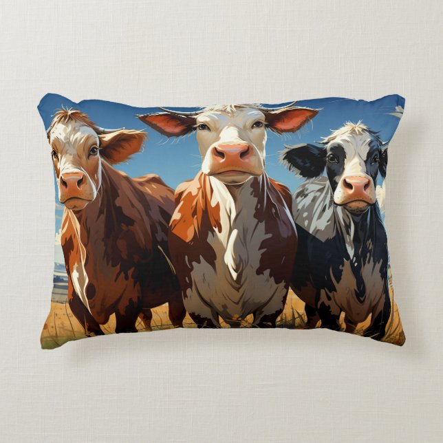 Cows #1 accent pillow (Front)