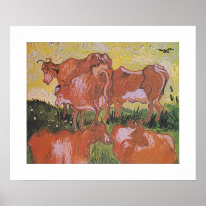 Cows (after Jordaens) by Van Gogh Print