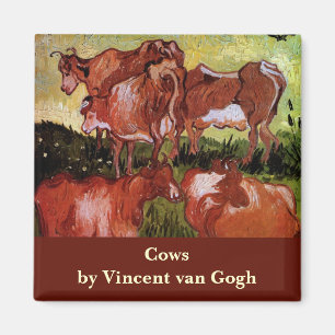 Cows (after Jordaens) by Vincent van Gogh Magnet