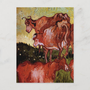 Cows (after Jordaens) by Vincent van Gogh Postcard