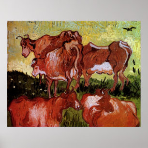 Cows (after Jordaens) by Vincent van Gogh Poster