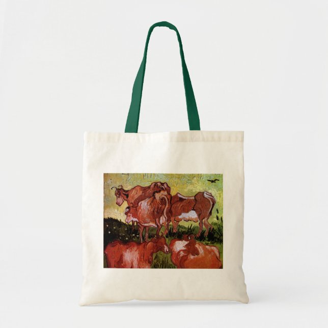 Cows (after Jordaens) by Vincent van Gogh Tote Bag (Front)
