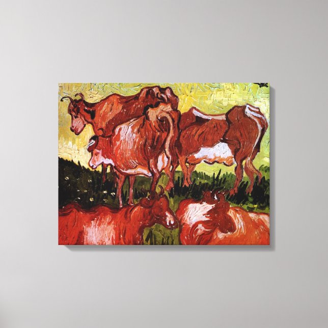 Cows after Jordaens Vincent van Gogh Canvas Print (Front)