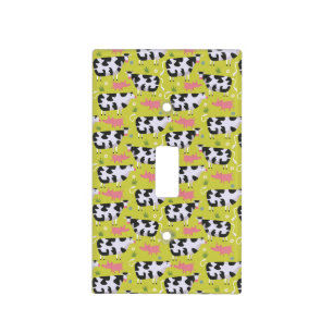 Cows And Pigs Pattern Light Switch Cover