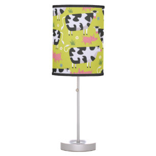 Cows And Pigs Pattern Table Lamp