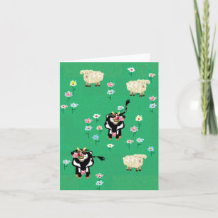 Cows and sheep card