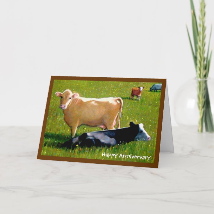 Cows Anniversary Card 