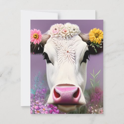 Cows are Domesticated Mammals that are Commonly ra Holiday Card