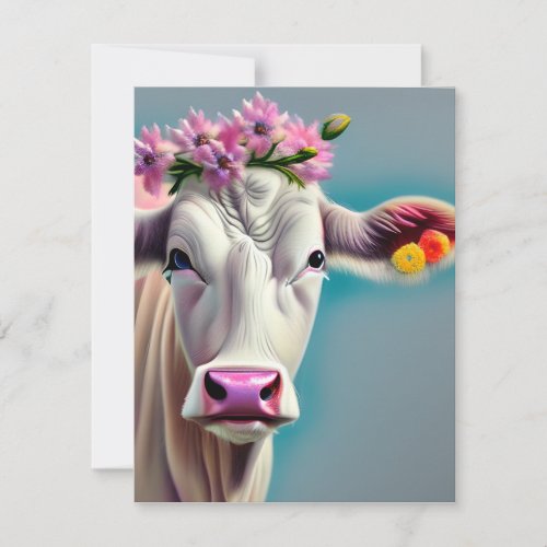 Cows are Domesticated Mammals that are Commonly ra Holiday Card