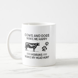 Cows Are My Favorite People Retro Funny Cow Lover Coffee Mug