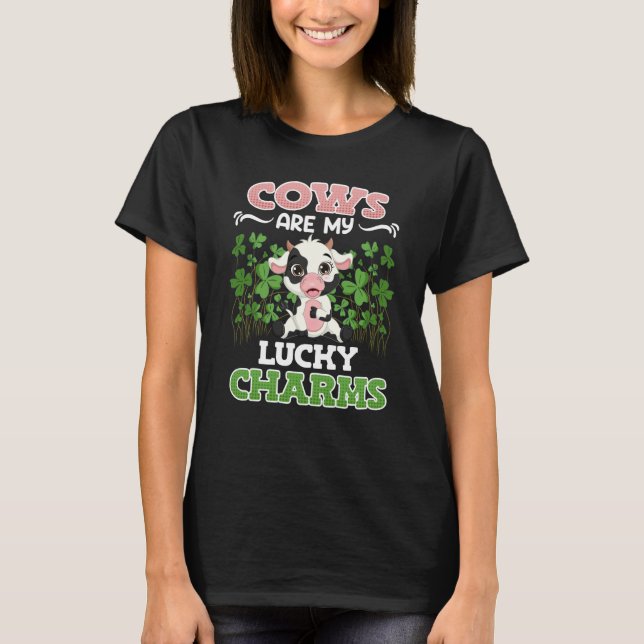 Cows are my lucky charms farmer T-Shirt (Front)