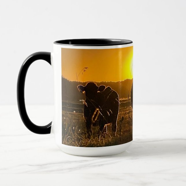 Cows at Sunset Mug (Left)