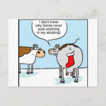 Cow's Bottom Stocking Postcard