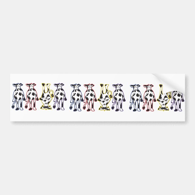cows bumper sticker (Front)