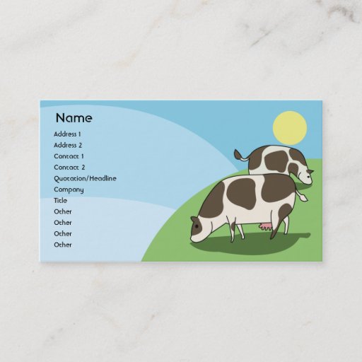 Customizable Cows - Business Business Card Templates