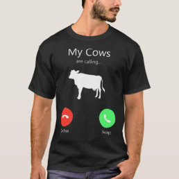 Cows Calling Phone Screen Active T-Shirt