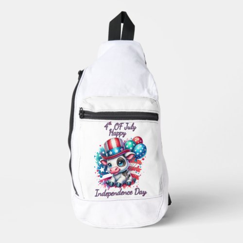 Cows Celebration With Balloons Independence Day Sling Bag