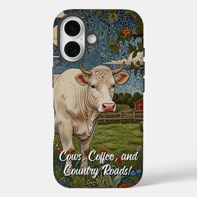 Cows coffee country roads Case-Mate iPhone case (Back)