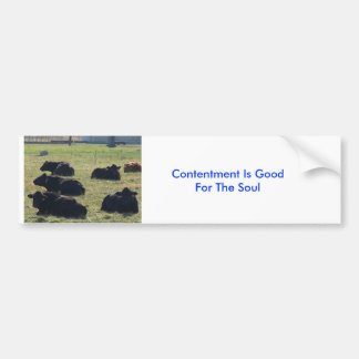 Cows, Contentment Is Good For The Soul Bumper Sticker
