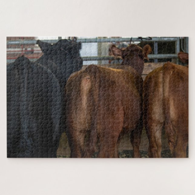Cows from Behind Jigsaw Puzzle (Horizontal)
