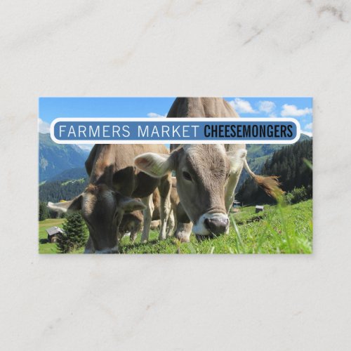 Cows Grazing Cheesemonger Business Card