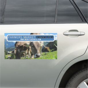 Cows Grazing, Cheesemonger Car Magnet