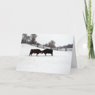 Cows Head To Head Letterpress Thank You Card