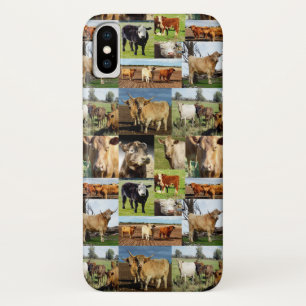 Cows In A Photo Collage, iPhone X Case