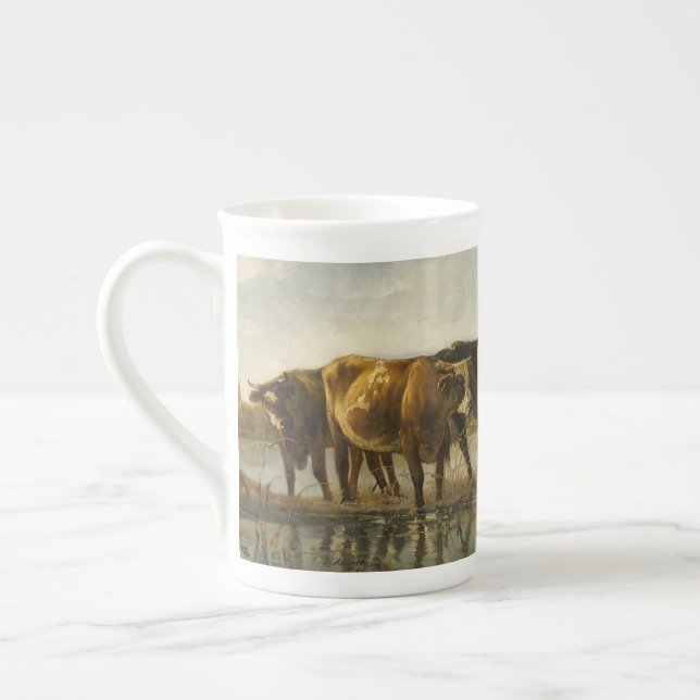 Cows in a River Aelbert Cuyp    Bone China Mug (Left)