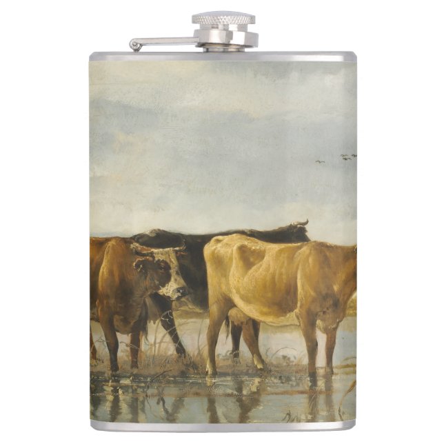 Cows in a River Aelbert Cuyp    Flask (Front)