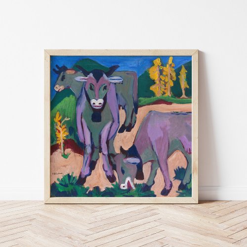 Cows in Autumn  Ernst Ludwig Kirchner Poster