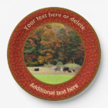 Cows In Autumn Personalized Party  Paper Plates