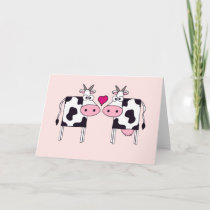 Cows in Love Card