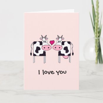 Cows In Love Card by mail_me at Zazzle