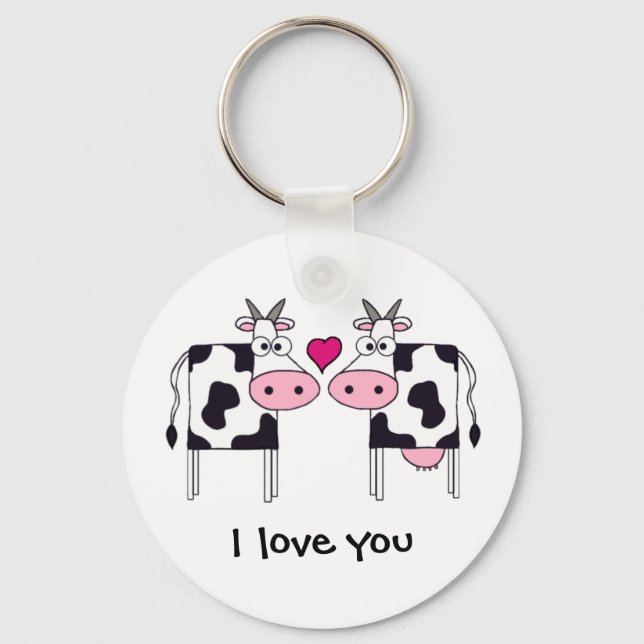 Cows in Love Keychain (Front)
