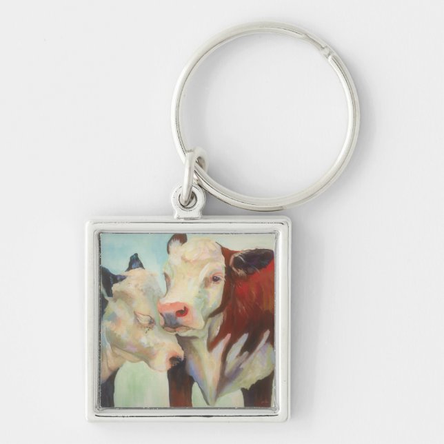 Cows In Love Keychain (Front)