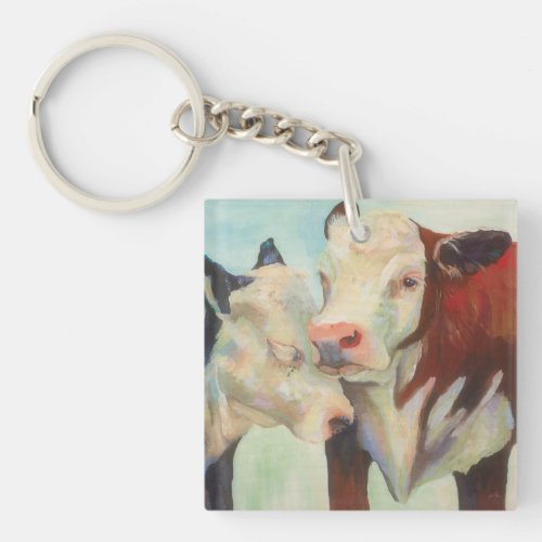 Cows In Love Keychain
