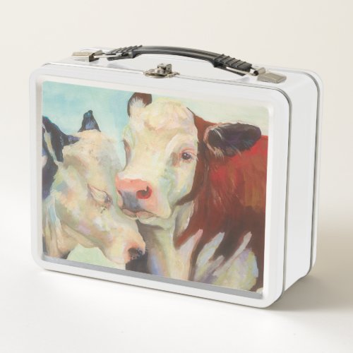 Cows In Love Metal Lunch Box