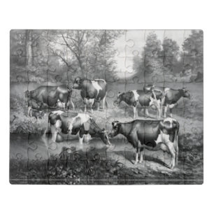 Cows in pasture jigsaw puzzle