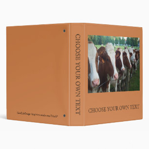 Cows in Row 3 Ring Binder