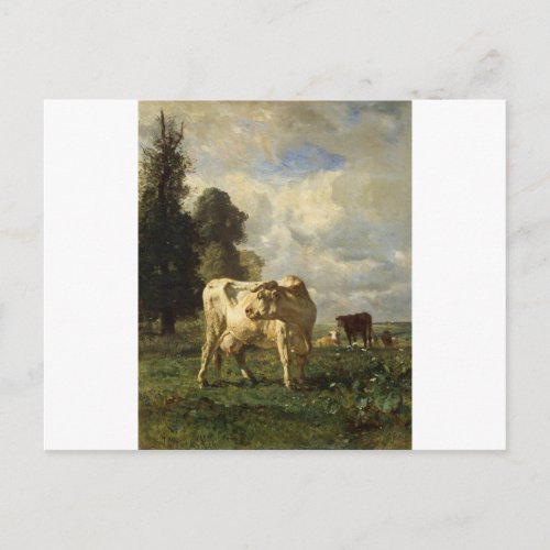 Cows in the Field by Constant Troyon Postcard