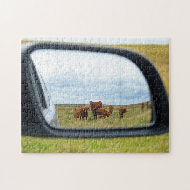Cows in the mirror jigsaw puzzle (Horizontal)