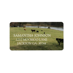 Cows In The Pasture Address Labels