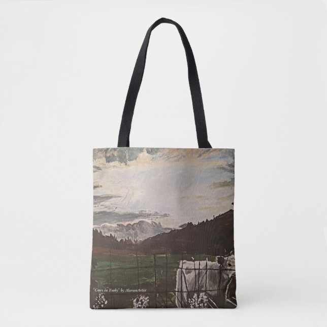 "Cows in Tooby" by AlarsenArtist Tote Bag (Front)