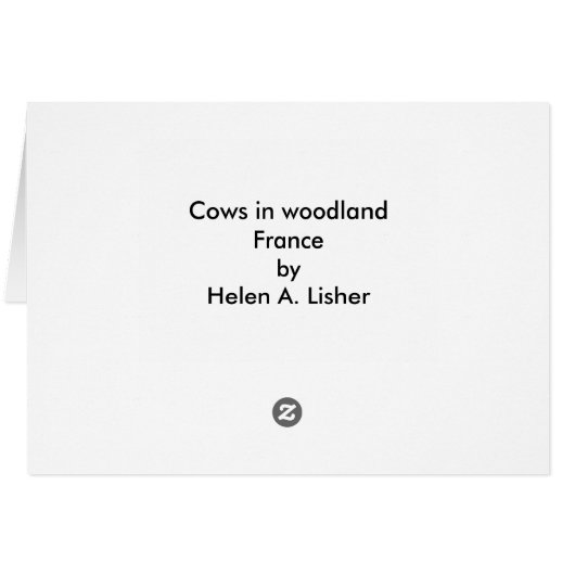 Cows in woodland, France (Back Horizontal)