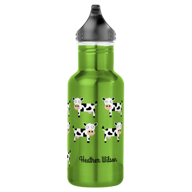 Cows Kids Water Bottle with Name