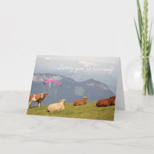 Cows leaving card