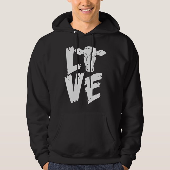 Cows love  animal cow  dairy farmers hoodie (Front)